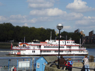 Paddle steamer Dixie Queen at Greenwich