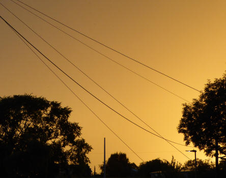 Stormy looking orange sunset