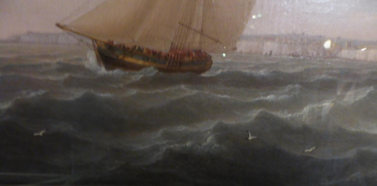 Stormy sea painting
