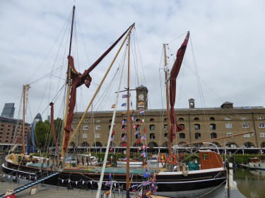 Sailing ship in St Katharine Dock