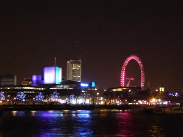 Thames riverside at night