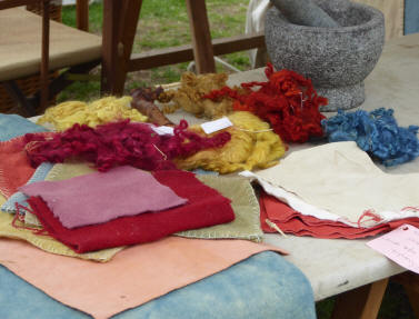 Wool dyeing stall