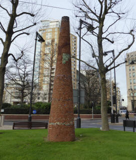 Brick chimney sculpture