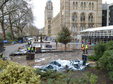 Taking ice rink down