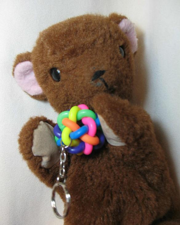 Brown Teddy's puzzle keyring