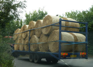 Hay rolls on truck